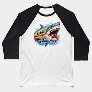 Shark Bus Baseball T-Shirt